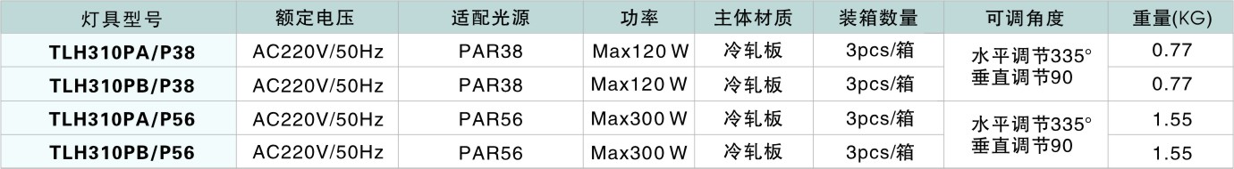 室内高空筒射灯TLH310P系列 (1)